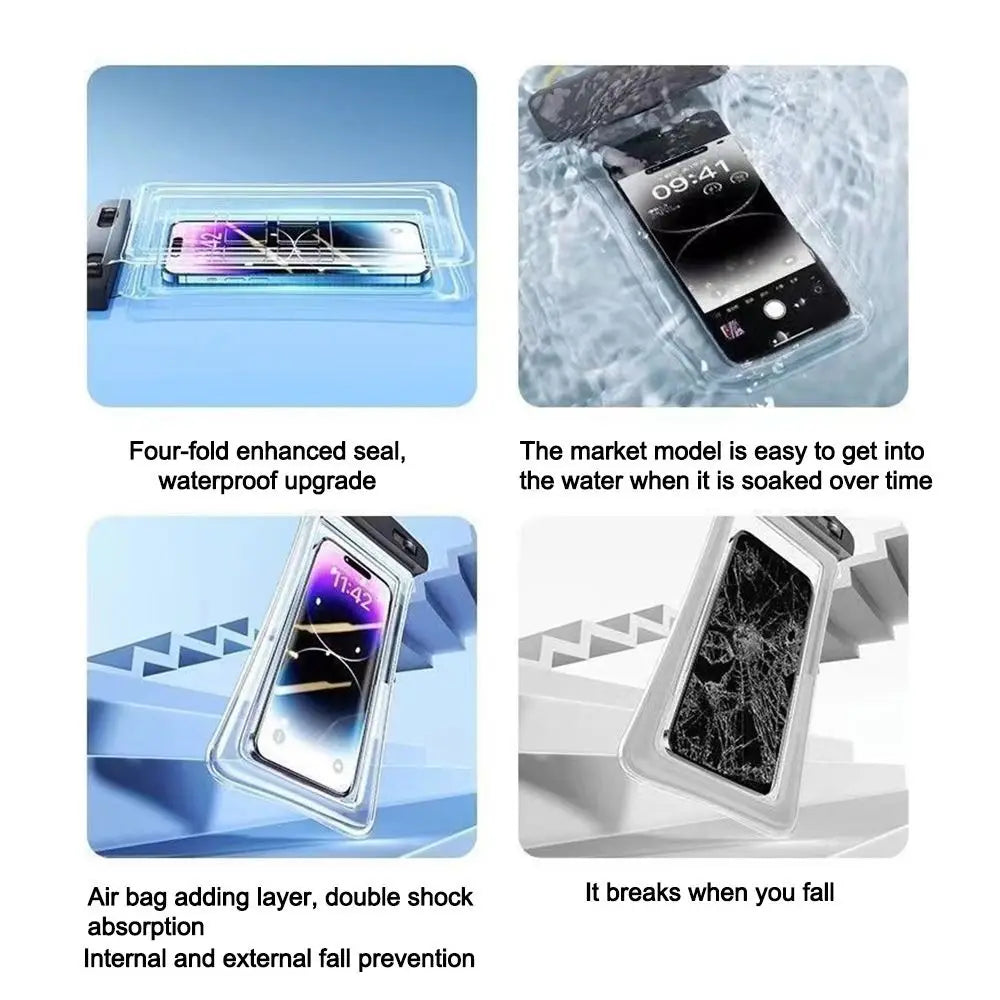 IPX8 Waterproof Phone Pouch — Universal Dry Case for SUP, Kayak, Swimming & Beach