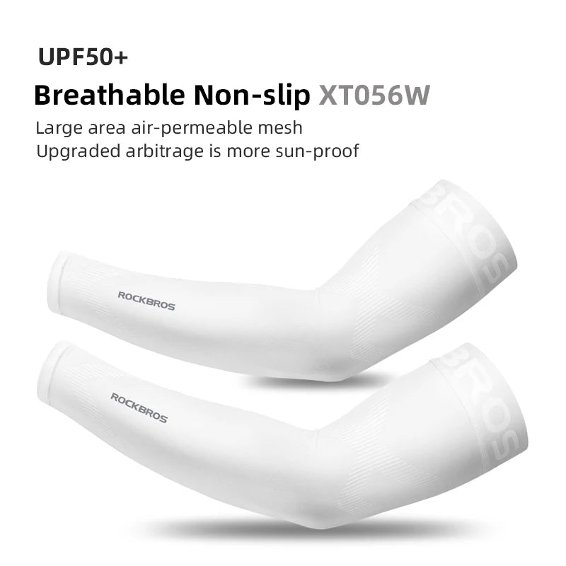 ROCKBROS UV400 Ice Silk Arm Sleeves — Sun Protection for SUP, Cycling & Outdoor Sports