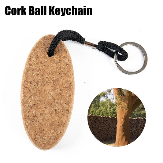 Cork Floating Keychain — Natural Wood Key Ring for Kayak, SUP, Diving & Beach
