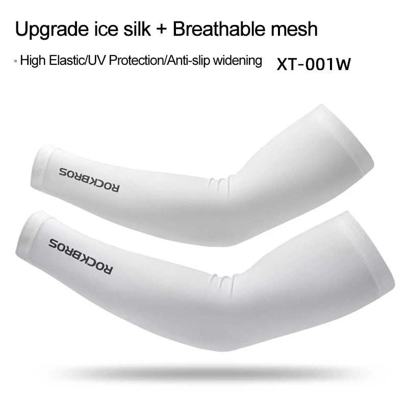 ROCKBROS UV400 Ice Silk Arm Sleeves — Sun Protection for SUP, Cycling & Outdoor Sports