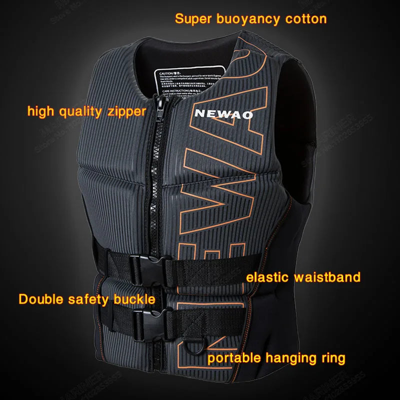 CE Approved Impact Vest & Life Jacket — Neoprene for Wakeboarding, SUP, Kayak & Surfing