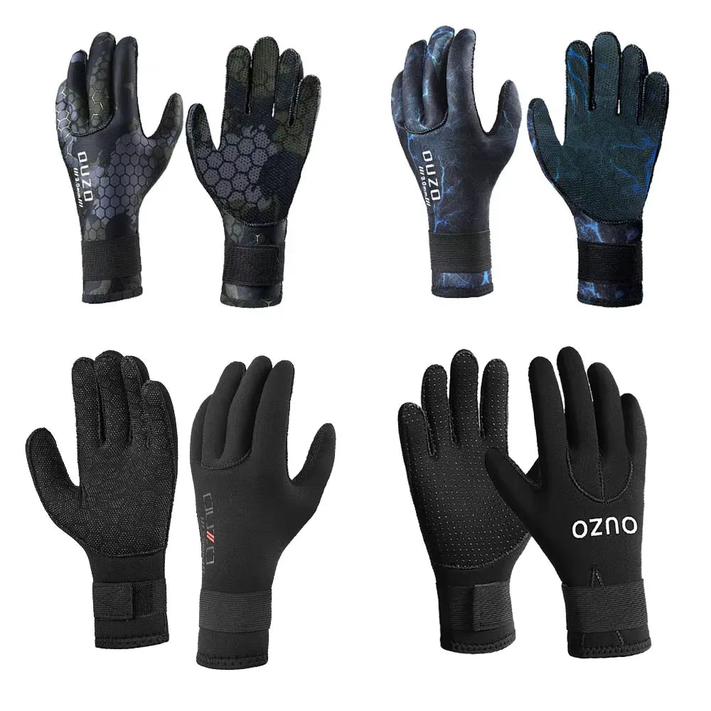 3mm Neoprene Water Sports Gloves — Anti-Slip for Surfing, Kayaking & Diving