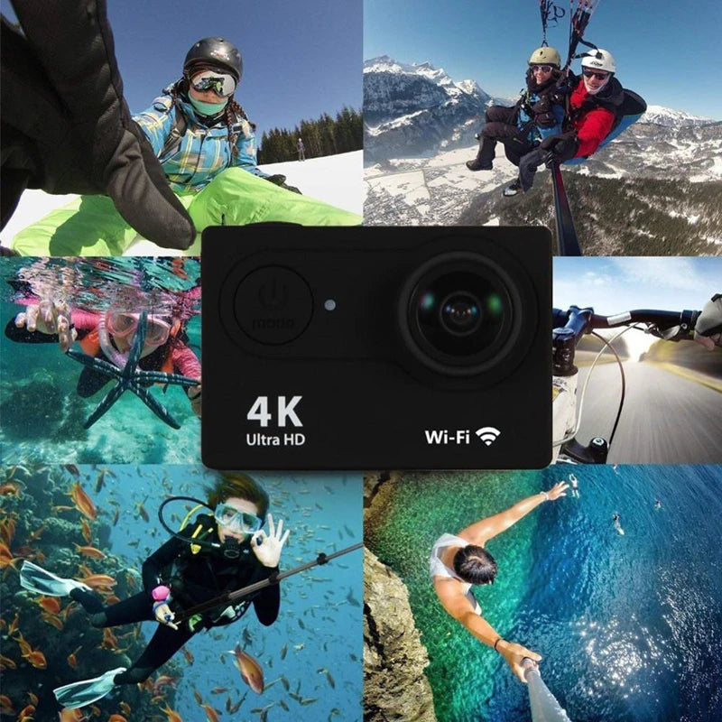 4K Action Camera Waterproof 30M — WiFi, 170° Wide Angle for SUP, Diving & Outdoor Sports