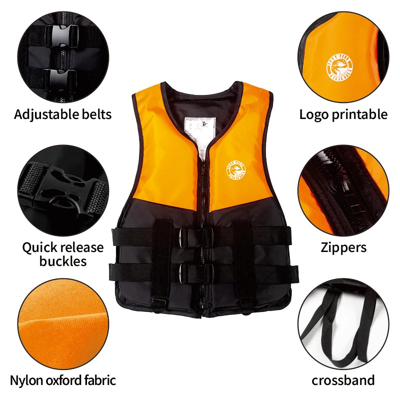 Adult Life Jacket PFD 50N — Kayaking, SUP, Swimming & Water Sports Safety Vest