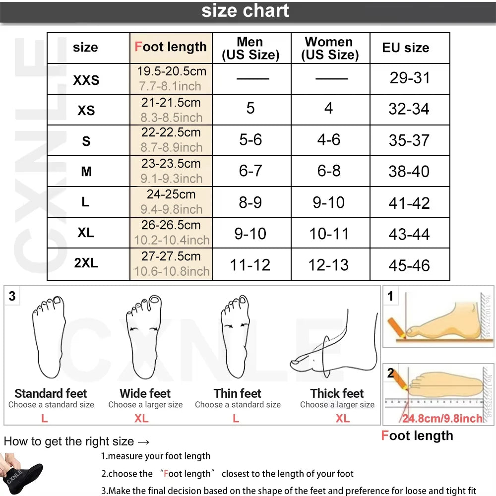 5mm Neoprene Diving Socks & Water Shoes — Non-Slip Thermal Boots for Surfing, SUP & Diving