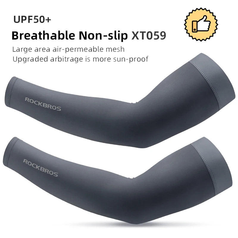 ROCKBROS UV400 Ice Silk Arm Sleeves — Sun Protection for SUP, Cycling & Outdoor Sports