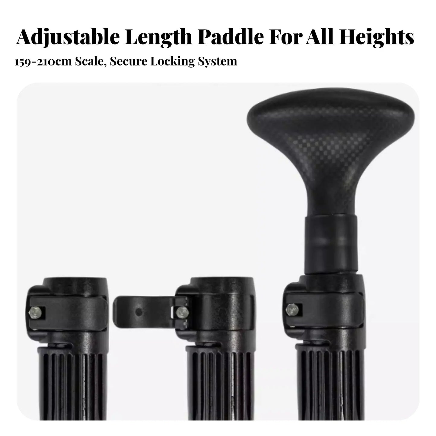 Adjustable SUP Paddle 160-210cm — Lightweight Aluminum for Paddle Boards & Kayaks