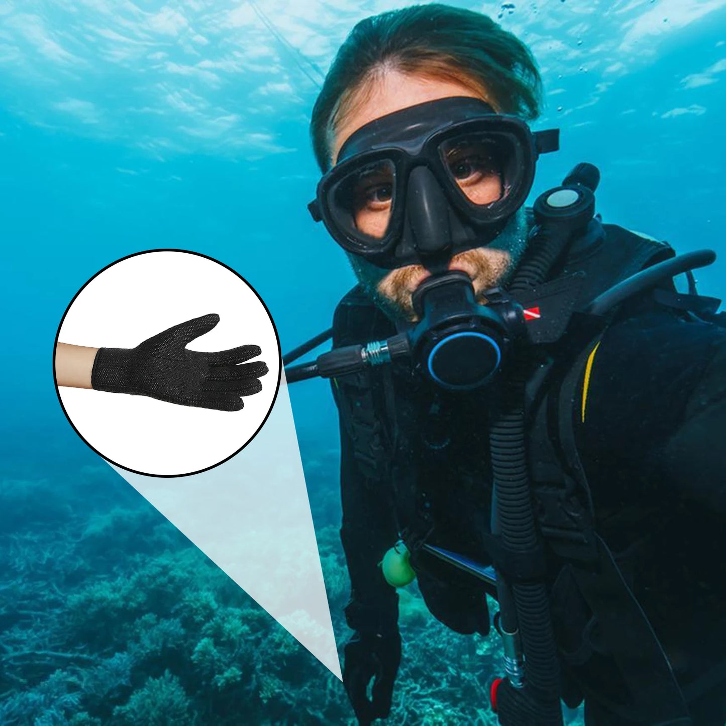 1.5mm Neoprene Snorkeling & SUP Gloves — Lightweight Non-Slip for Warm Water Sports