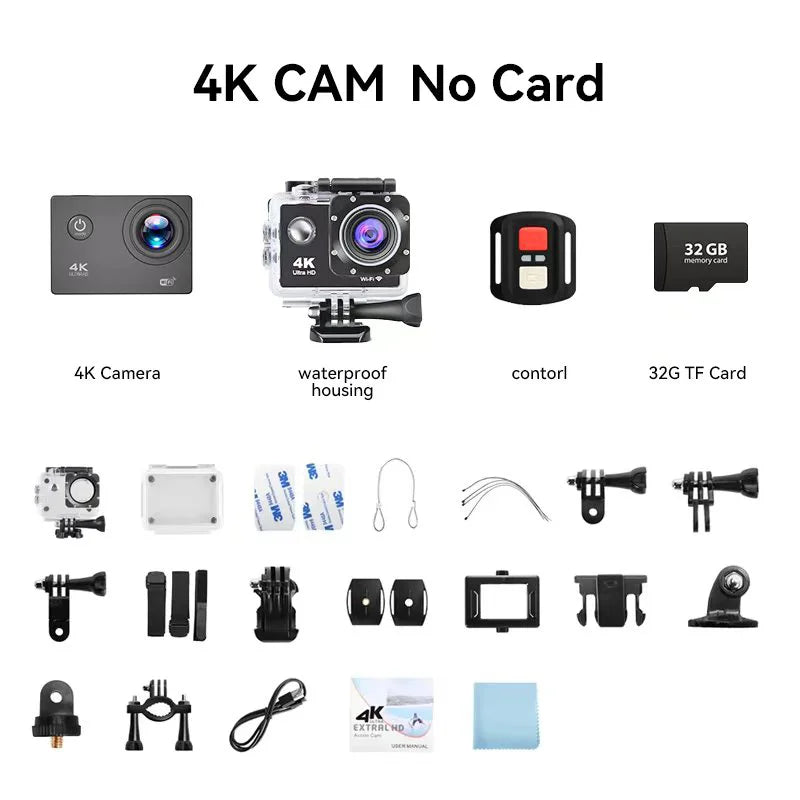 4K Pro Action Camera — GPS, WiFi, External Mic & 170° Wide Angle for SUP & Outdoor Sports