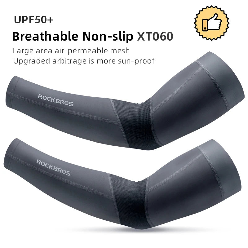 ROCKBROS UV400 Ice Silk Arm Sleeves — Sun Protection for SUP, Cycling & Outdoor Sports