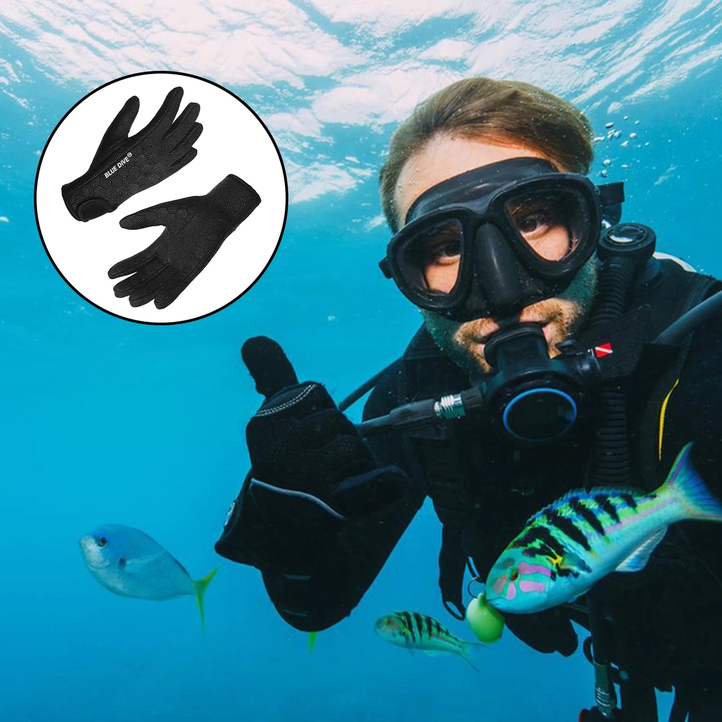 1.5mm Neoprene Snorkeling & SUP Gloves — Lightweight Non-Slip for Warm Water Sports