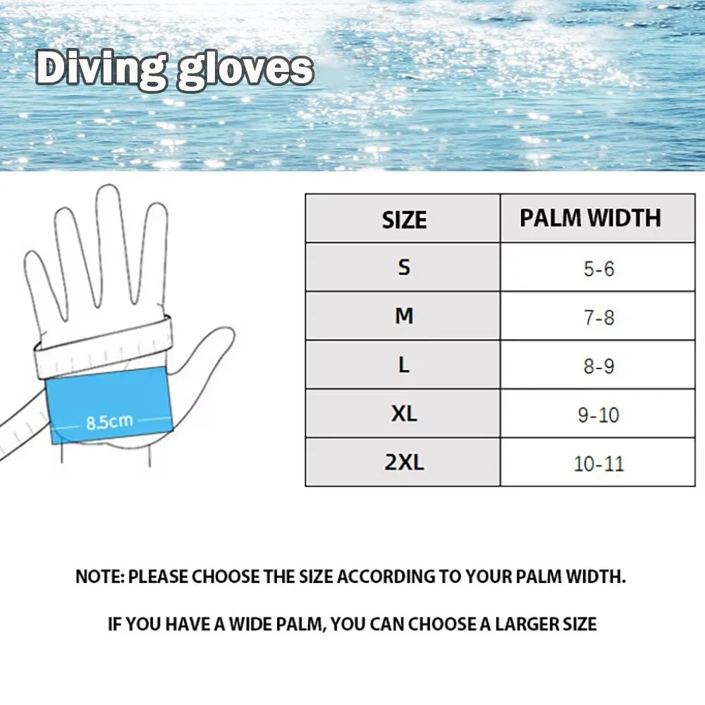 3mm Neoprene Water Sports Gloves — Anti-Slip for Surfing, Kayaking & Diving