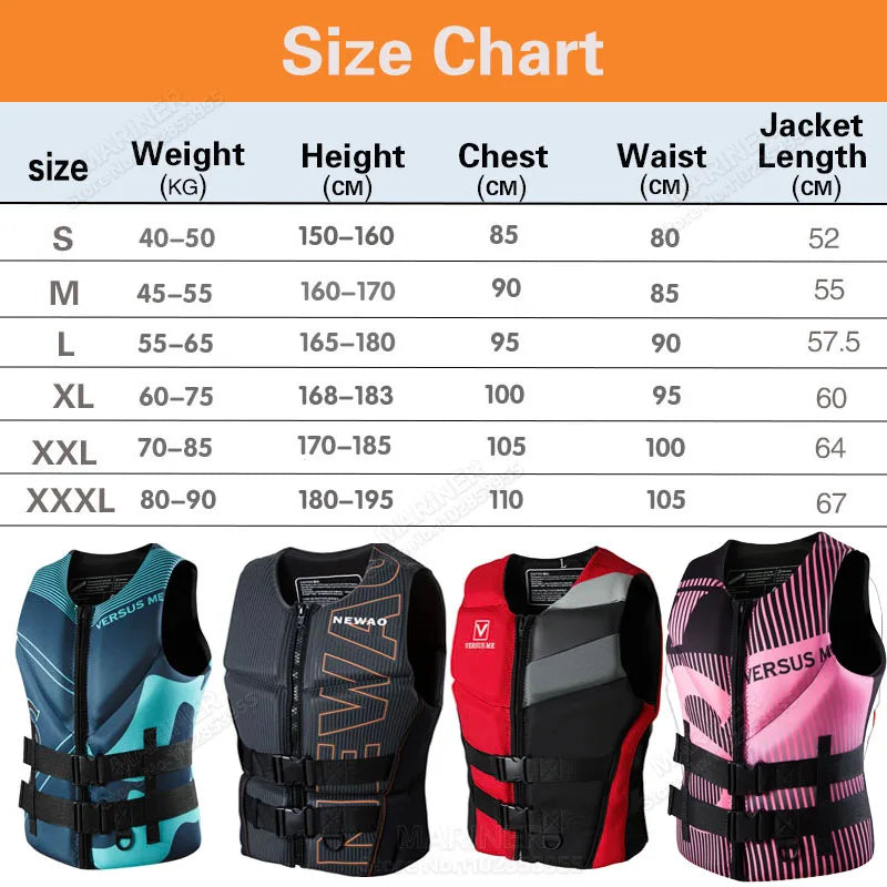 CE Approved Impact Vest & Life Jacket — Neoprene for Wakeboarding, SUP, Kayak & Surfing